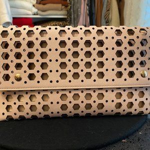 Street Level Pink & Gold Envelope Clutch